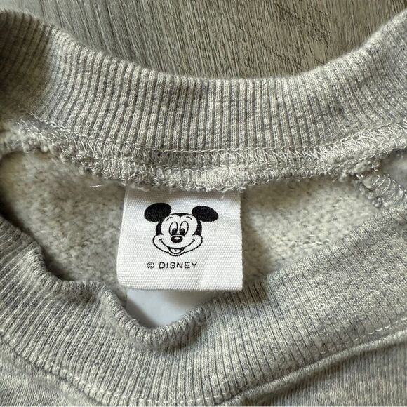 Disney Mickey Mouse Crewneck Sweatshirt Gray Unisex Small Disneyland Comfy - Picture 3 of 10